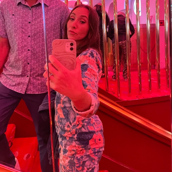 Vtg Paris Blues Floral Denim Bodycon Dress - Picture 6 of 7